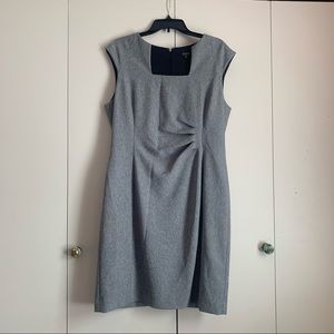 Gray Tweed Fitted Dress